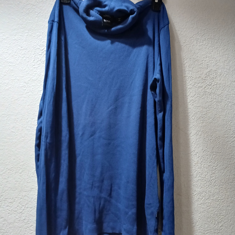 Boss Hugo Boss  Men's Blue Sweater slim fit size L pima cotton
